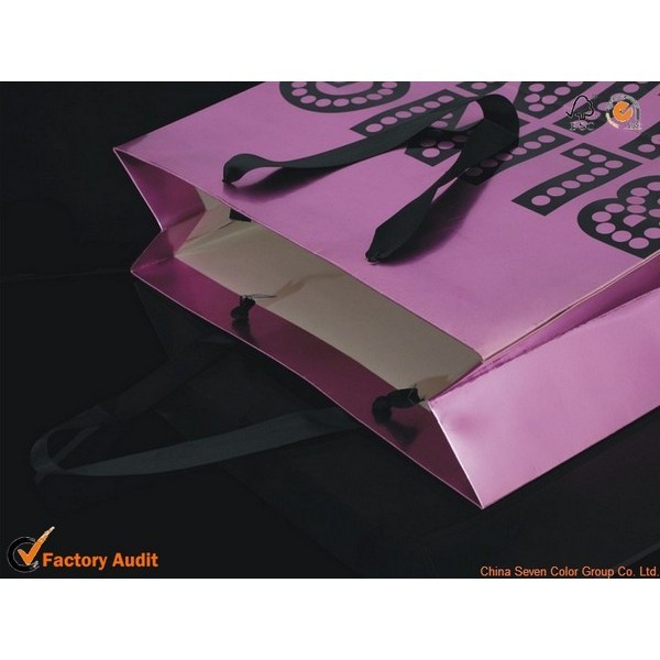 CMYK Printing Gift Paper Bag With Cotton Handle